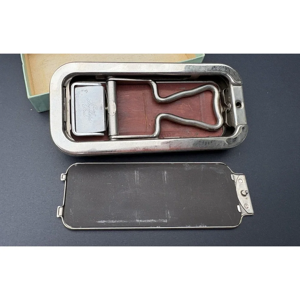 Vintage barber mens Rolls Razor Imperial 2 blade shaver kit original box 1930's